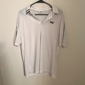 PXG White Athletic Polo Shirt with Moisture-Wicking Fabric